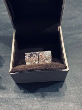 Christofle Paris Forever Silver-Tone Cufflinks w/ Original Box